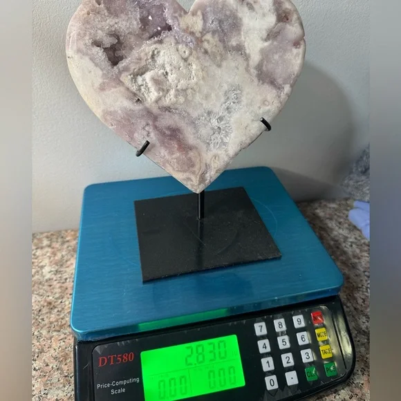 Pink Amethyst Heart